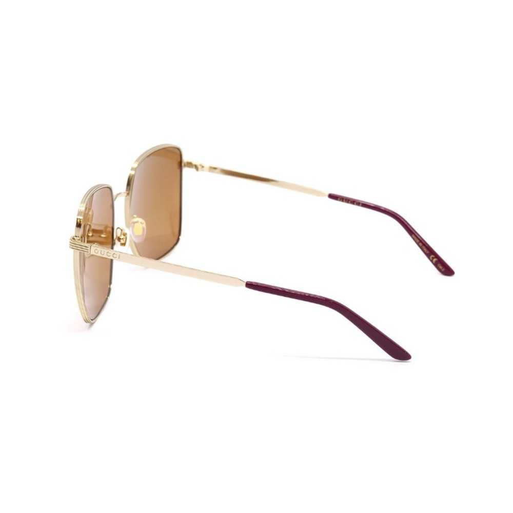 NEW AUTHENTIC GUCCI BROWN SUNGLASSES GUCCI UNISEX SUNGLASSES - Picture 5 of 6